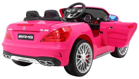 Mercedes AMG SL65 dla dzieci Różowy + Pilot + Bagażnik + Regulacja siedzenia + MP3 LED + Wolny Start