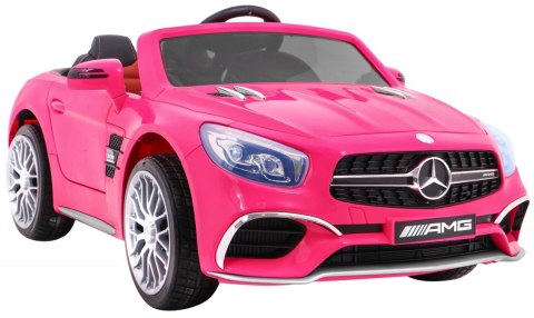 Mercedes AMG SL65 dla dzieci Różowy + Pilot + Bagażnik + Regulacja siedzenia + MP3 LED + Wolny Start