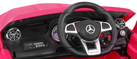 Mercedes AMG SL65 dla dzieci Różowy + Pilot + Bagażnik + Regulacja siedzenia + MP3 LED + Wolny Start