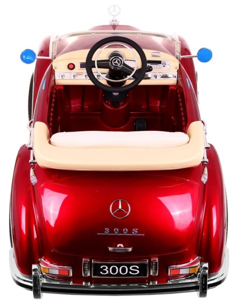 Mercedes Benz 300S Retro Autko na akumulator dla dzieci Lakier Czerwony