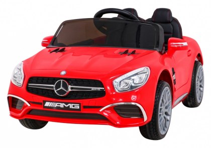 Mercedes Benz AMG SL65 S elektryczny dla dzieci Czerwony + Pilot + Audio LED + Ekoskóra + EVA + Wolny Start