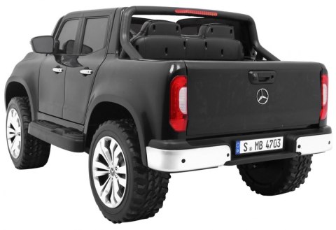 Mercedes Benz X-Class dla dzieci Czarny + Pilot + Napęd 4x4 + MP4 + Bagażnik + LED + EVA