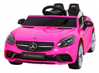 Mercedes Benz SLC300 Auto na akumulator dla dzieci Różowy + Dźwięki MP3 Światła + Pilot + Wolny Start