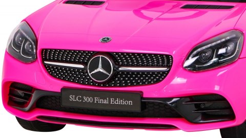 Mercedes Benz SLC300 Auto na akumulator dla dzieci Różowy + Dźwięki MP3 Światła + Pilot + Wolny Start