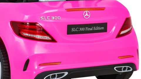 Mercedes Benz SLC300 Auto na akumulator dla dzieci Różowy + Dźwięki MP3 Światła + Pilot + Wolny Start