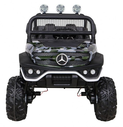 Mercedes Benz Unimog dla dzieci Lakier Moro + Napęd 4x4 + Pilot + Bagażnik + Wolny Start + MP3 LED