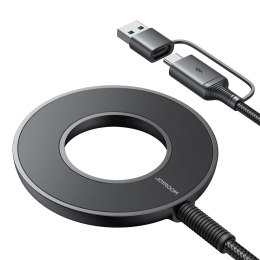 Bezprzewodowa ładowarka magnetyczna 15W z kablem USB / USB-C czarna JOYROOM