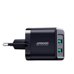Ładowarka sieciowa 2x USB-A 12W 2.4A czarna JOYROOM