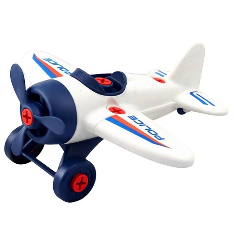 Zestaw Kreatywny DIY Samolot do Skręcania Policyjny Śrubokręt LEAN TOYS