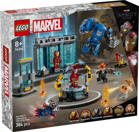 Klocki Super Heroes 76315 Laboratorium Iron Mana: Zbrojownia LEGO