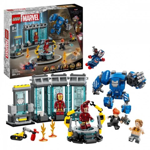 Klocki Super Heroes 76315 Laboratorium Iron Mana: Zbrojownia LEGO