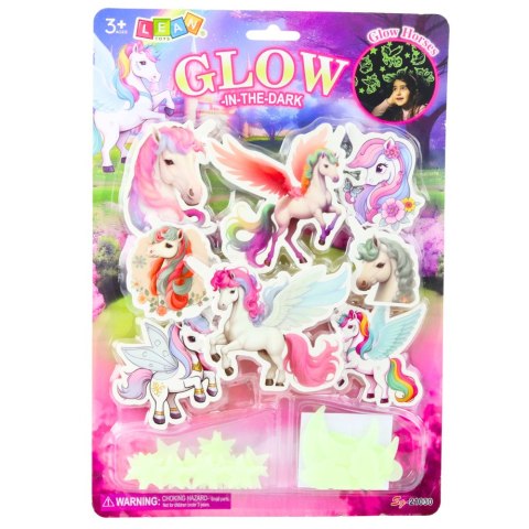 Naklejki Fluorescencyjne Świecące Na Ścianę Jednorożce Gwiazdki LEAN TOYS