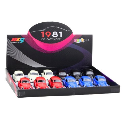 Samochód Klasyczny Garbus Metalowy Napęd Frykcyjny 1:36 Mix LEAN Toys