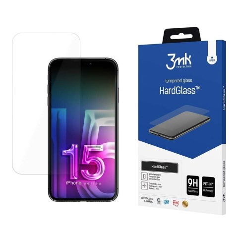 HardGlass iPhone 15 6,1" szkło hartowane 9H 3MK