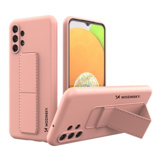 Silikonowe etui z podstawką etui Samsung Galaxy A13 5G Kickstand Case różowe WOZINSKY