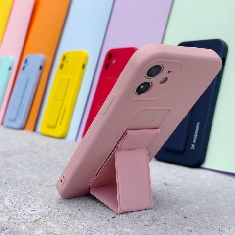 Silikonowe etui z podstawką etui Samsung Galaxy A13 5G Kickstand Case różowe WOZINSKY