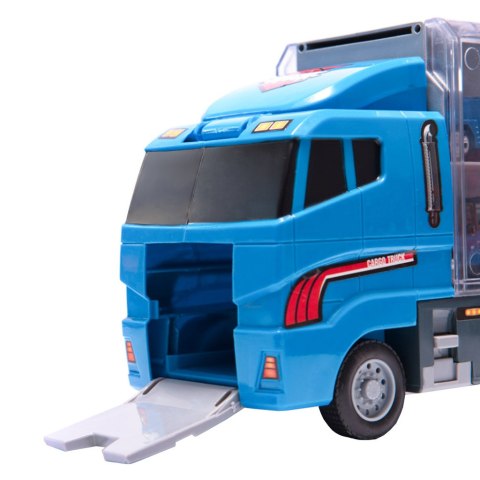 Transporter ciężarówka TIR wyrzutnia + metalowe auta policja Kik Sp. z o. o. Sp. k.