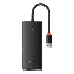 HUB adapter rozdzielacz USB - 4x USB 5Gb/s 25cm Lite Series czarny BASEUS