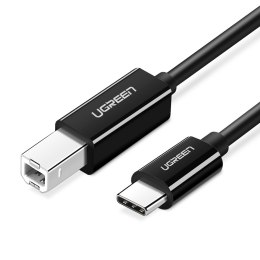 Kabel przewód do drukarki skaneru faxu USB-C - USB-B 1m czarny UGREEN