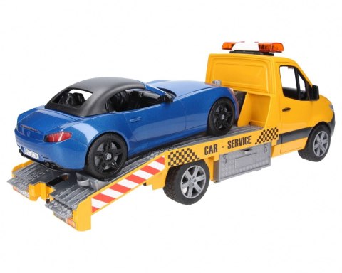 Pojazd Mercedes Sprinter laweta pomocy drogowej z modułem świetlno-dźwiękowym BRUDER