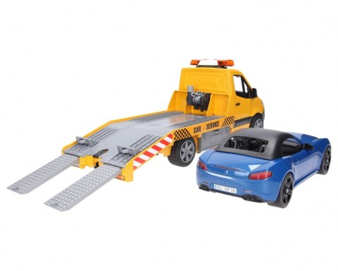 Pojazd Mercedes Sprinter laweta pomocy drogowej z modułem świetlno-dźwiękowym BRUDER