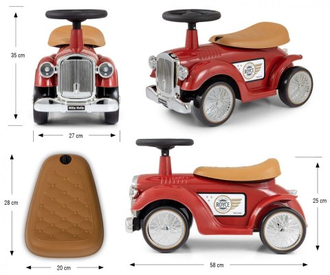 Pojazd Jeździk Royce burgundowy Milly Mally