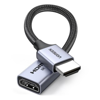 Kabel przedłużacz przewód HDMI (męski) / HDMI (żeński) 8K 15cm - szary UGREEN
