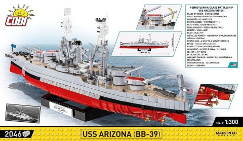 Klocki USS Arizona BB-39 2046 klocków Cobi Klocki