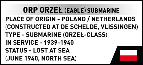 Klocki ORP Orzeł 193 klocki Cobi Klocki