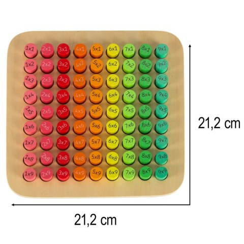 Zestaw edukacyjny nauka liczenia tabliczka mnożenia okrągła drewniana Kik Sp. z o. o. Sp. k.
