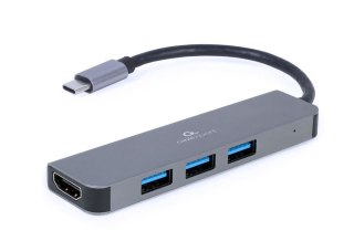 Adapter USB-C HDMI Hub 3xUSB 3.0 Gembird