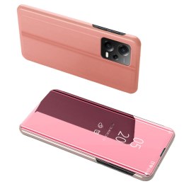 Błyszczące etui z klapką do Xiaomi Redmi Note 12 5G / Poco X5 Pro 5G Clear View Case różowy HURTEL