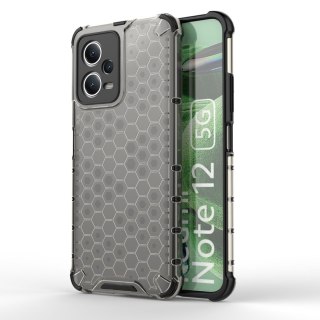 Etui pancerny hybrydowy pokrowiec do Xiaomi Redmi Note 12 5G / Poco X5 5G Honeycomb czarny HURTEL