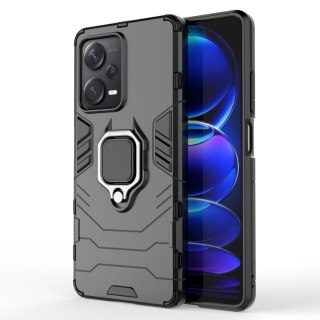 Etui pancerny pokrowiec do Xiaomi Redmi Note 12 Pro+ uchwyt magnetyczny Ring Armor czarny HURTEL