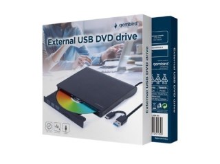 Napęd DVD na USB zewnętrzny DVD-USB-031 czarny Gembird
