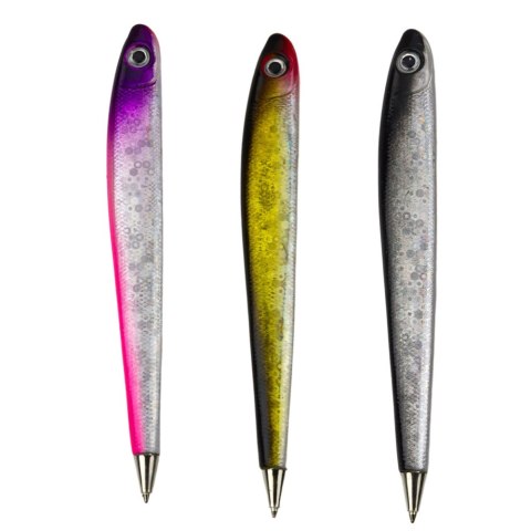 Długopis Ryba Mieniący Się Niebieski Tusz Kolorowy 12,5cm LEAN