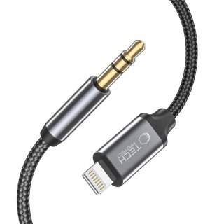 Kabel przewód audio iPhone Lightning - mini jack 3.5mm 1m - czarny Tech-Protect