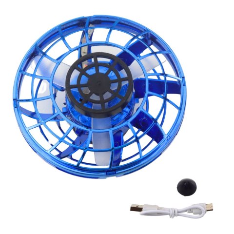 Latający Krążek Dysk UFO Do Rzucania Światła LED Żyroskop Niebieski LEAN Toys