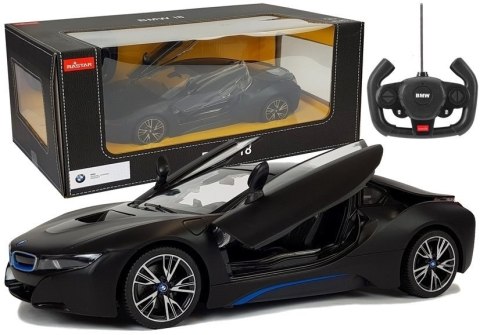 Auto R/C BMW i8 Rastar 1:14 Czarny Drzwi Automatyczne Rastar