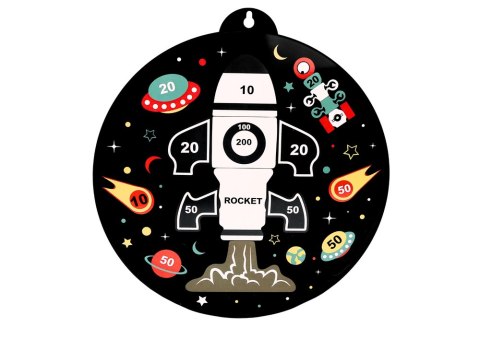 Dwustronna Tarcza Magnetyczna Rakieta Rzutki 6Szt LEAN Toys