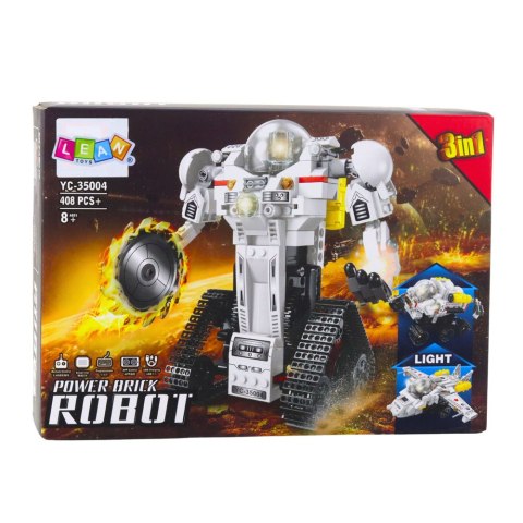 Klocki Konstrukcyjne Robot Kosmiczny Łazik Samolot RC 3w1 408 el. LEAN Toys
