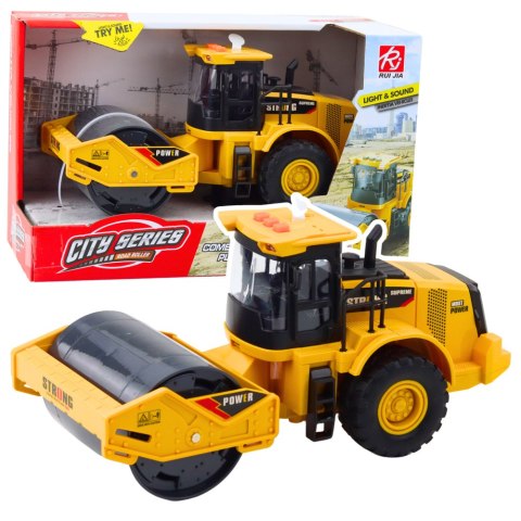 Walec Drogowy Obrotowy Skrętny Światła Dźwięki Żółty LEAN Toys