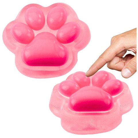 Gniotek Kocia Łapka Antystresowa Sensoryczna Squishy Różowa LEAN TOYS