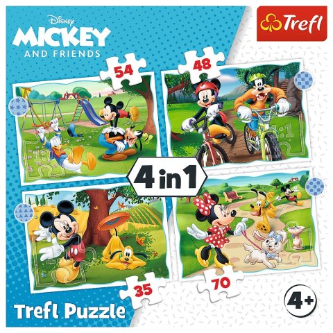 Puzzle - 4w1 (12, 15, 20, 24) - Fajny dzień Mickiego - Trefl 34604 Trefl Puzzle