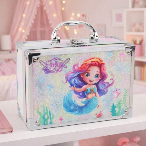 Zestaw Piękności Brokatowy Kuferek Kosmetyki Do Paznokci Makijażu Syrenka LEAN Toys
