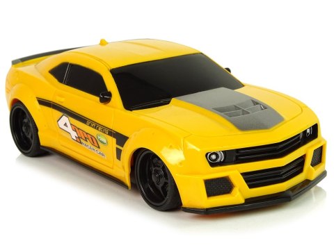 Zdalnie Sterowane Auto Sportowe 1:24 Wyścigi Żółty Przyciemniane Szyby LEAN Toys