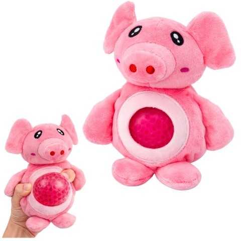 Pluszak Do Ściskania Ugniatania Gniotek z Kulkami Wodnymi Słoń Świnka 15 cm LEAN Toys