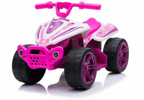 Quad na akumulator TR1805 Biało-różowy LEAN CARS