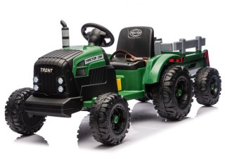 Traktor Na Akumulator CH9959B Z Przyczepą Ciemno Zielony 24V LEAN CARS