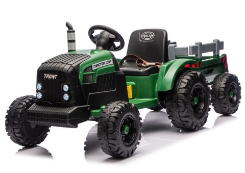 Traktor Na Akumulator CH9959B Z Przyczepą Ciemno Zielony 24V LEAN CARS